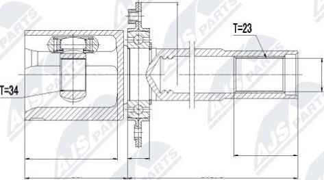 NTY NPW-VW-026 - Шарнирный комплект, ШРУС, приводной вал unicars.by