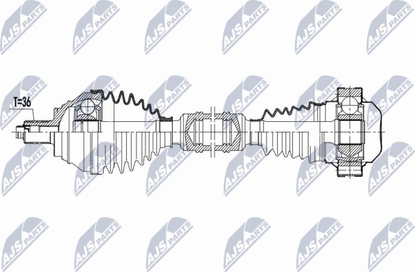 NTY NPW-VW-193 - Приводной вал unicars.by