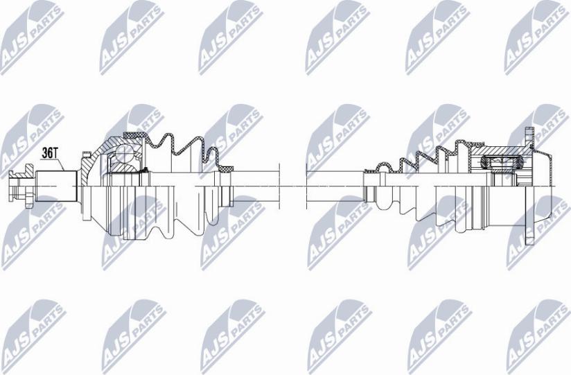 NTY NPW-VW-145 - Приводной вал unicars.by