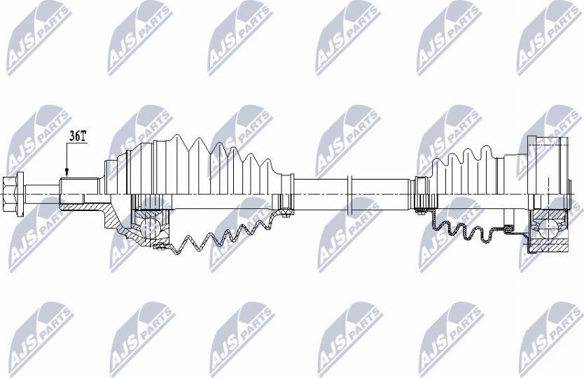 NTY NPW-VW-151 - Приводной вал unicars.by