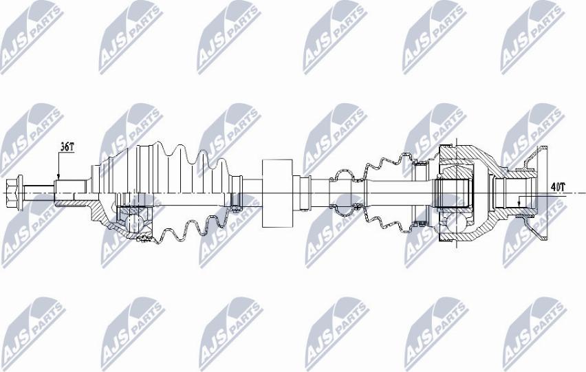 NTY NPW-VW-157 - Приводной вал unicars.by