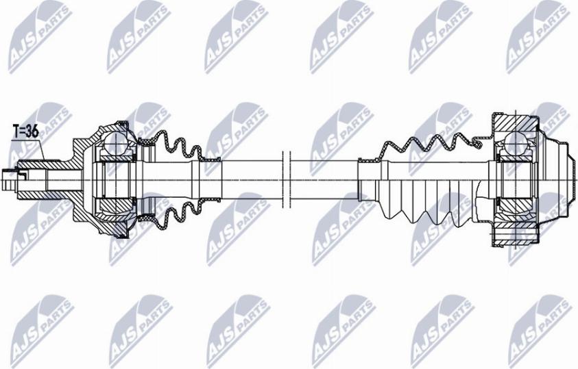 NTY NPW-VW-169 - Приводной вал unicars.by