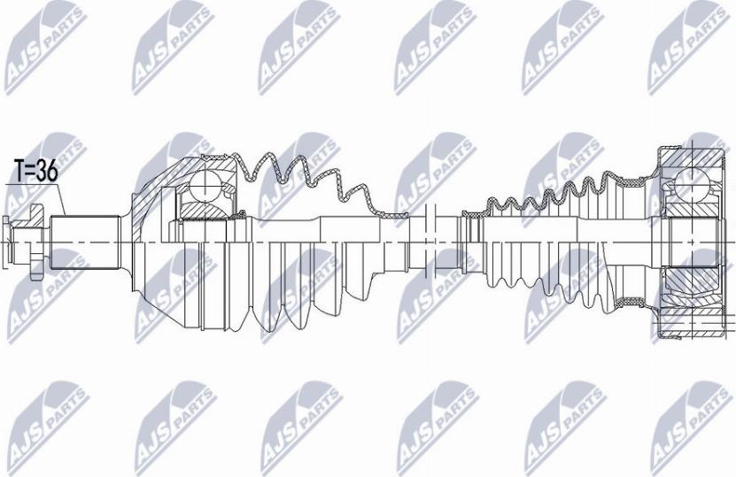 NTY NPW-VW-166 - Приводной вал unicars.by