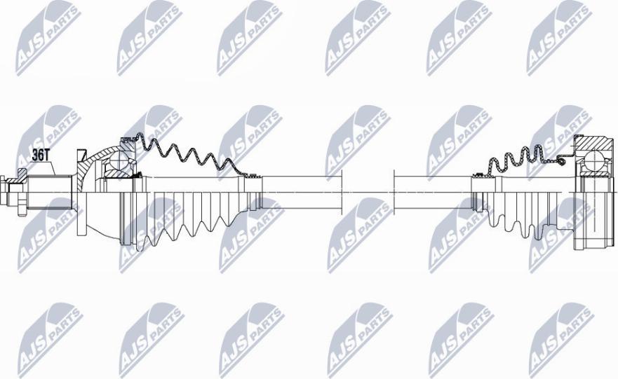 NTY NPW-VW-105 - Приводной вал unicars.by