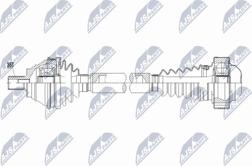 NTY NPW-VW-107 - Приводной вал unicars.by