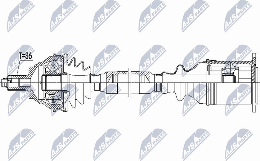 NTY NPW-VW-185 - Приводной вал unicars.by