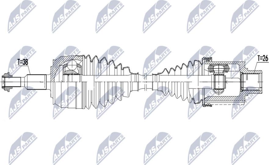 NTY NPW-VW-182 - Приводной вал unicars.by