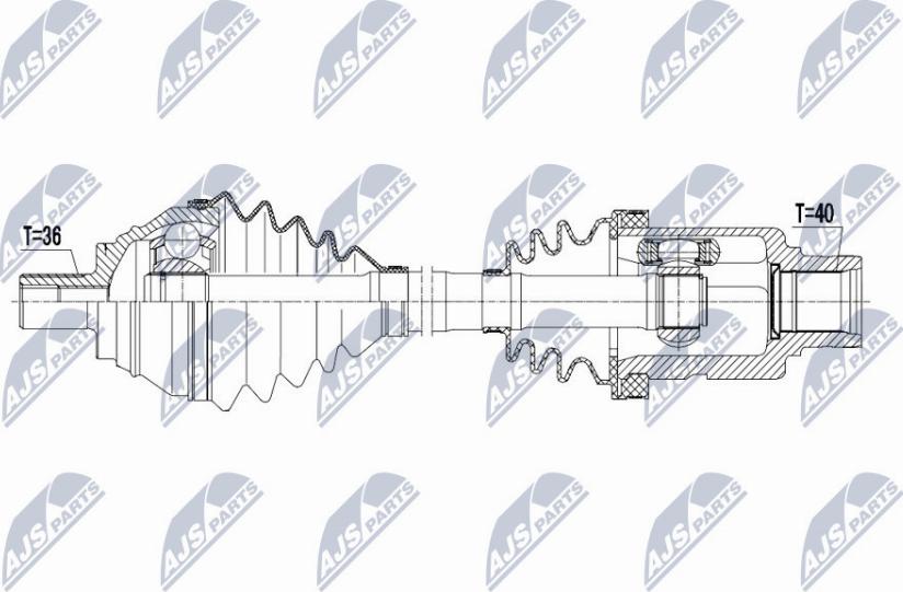 NTY NPW-VW-127 - Приводной вал unicars.by