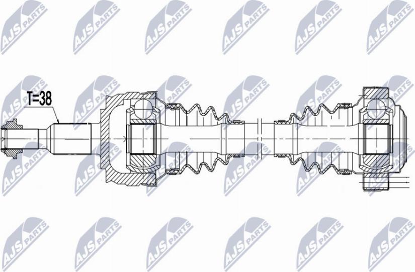 NTY NPW-VW-176 - Приводной вал unicars.by