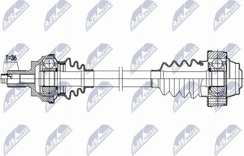 NTY NPW-VW-170 - Приводной вал unicars.by