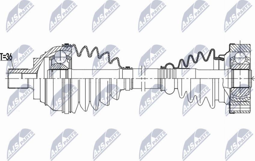 NTY NPW-VW-172 - Приводной вал unicars.by