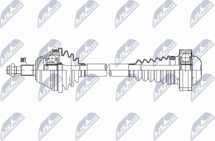 NTY NPW-VW-216 - Приводной вал unicars.by