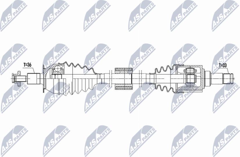 NTY NPW-VW-234 - Приводной вал unicars.by