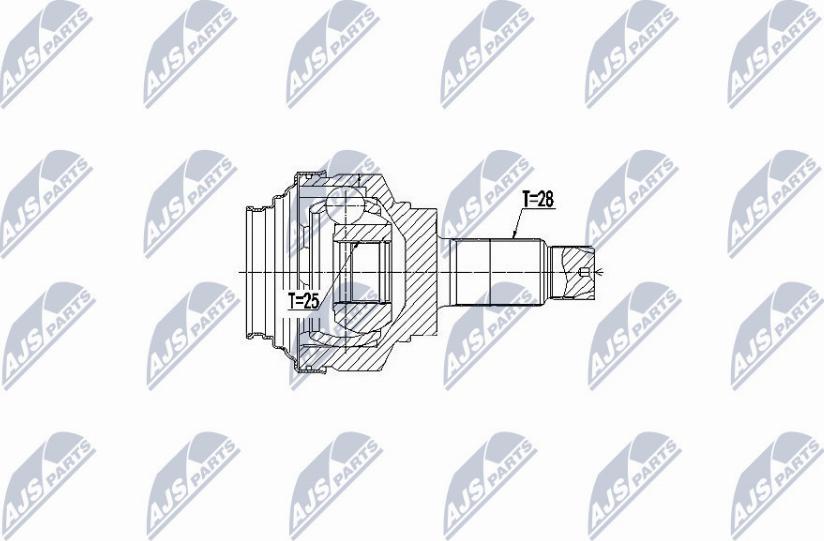 NTY NPZ-BM-017 - Шарнирный комплект, ШРУС, приводной вал unicars.by