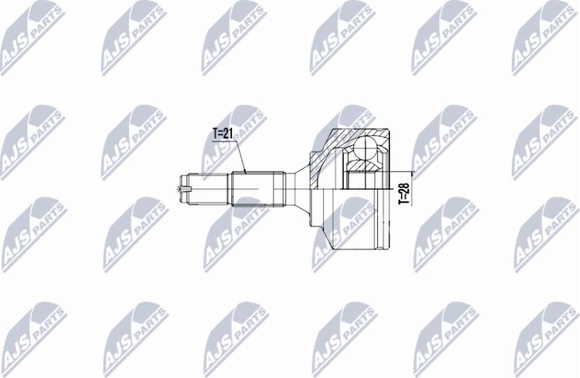 NTY NPZ-CT-025 - Шарнирный комплект, ШРУС, приводной вал unicars.by