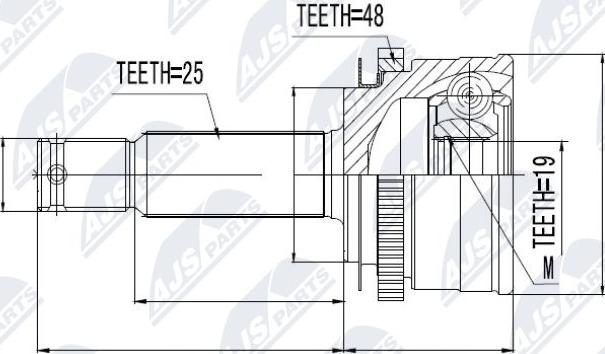 NTY NPZ-HY-502 - Шарнирный комплект, ШРУС, приводной вал unicars.by