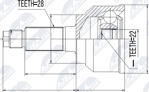 NTY NPZ-MZ-045 - Шарнирный комплект, ШРУС, приводной вал unicars.by