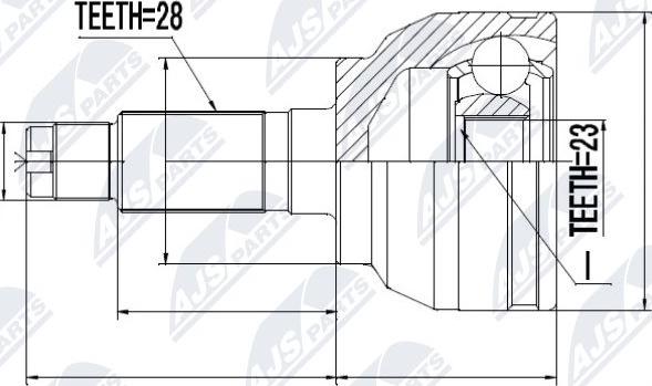 NTY NPZ-MZ-047 - Шарнирный комплект, ШРУС, приводной вал unicars.by