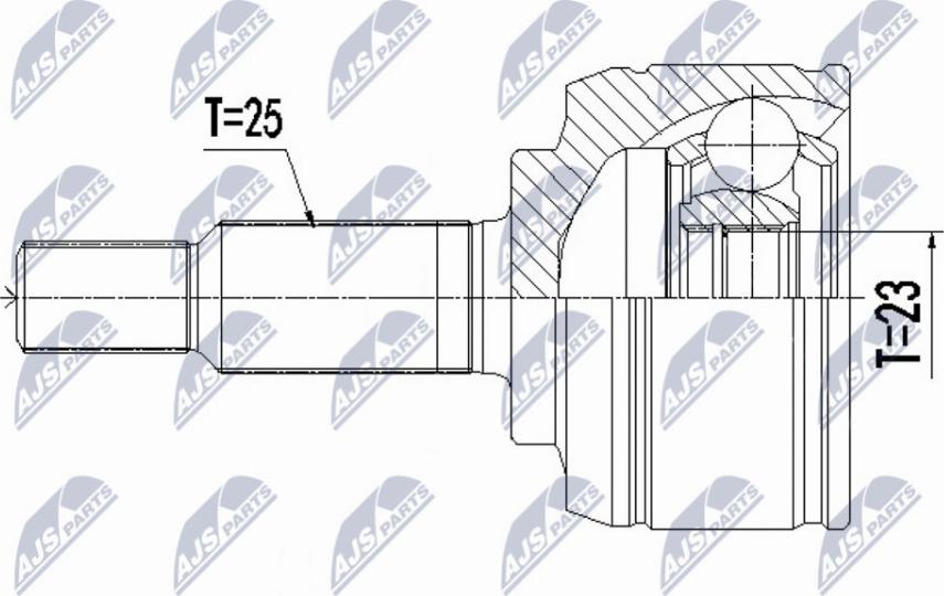 NTY NPZ-RE-062 - Шарнирный комплект, ШРУС, приводной вал unicars.by