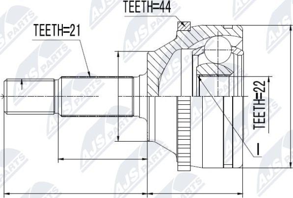 NTY NPZ-RE-010 - Шарнирный комплект, ШРУС, приводной вал unicars.by