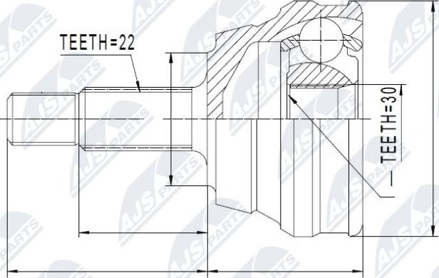 NTY NPZ-VW-012 - Шарнирный комплект, ШРУС, приводной вал unicars.by