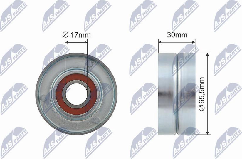 NTY RNK-ME-037 - Ролик натяжителя, клиновой ремень unicars.by