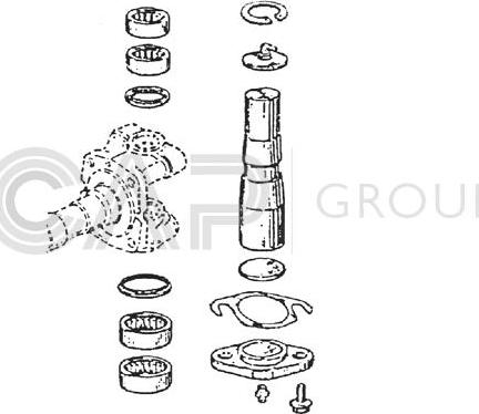 OCAP 0927393 - Ремкомплект, шкворень поворотного кулака unicars.by