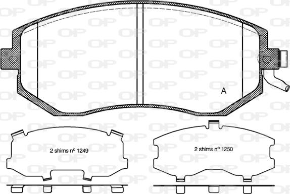 Open Parts BPA0951.04 - Тормозные колодки, дисковые, комплект unicars.by