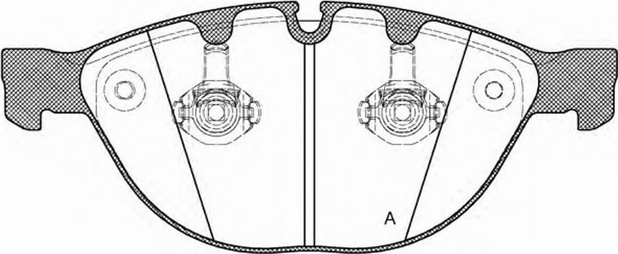 Open Parts BPA0958.10 - Тормозные колодки, дисковые, комплект unicars.by