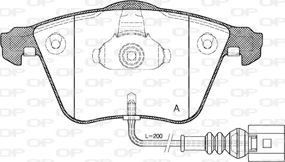 Open Parts BPA0964.41 - Тормозные колодки, дисковые, комплект unicars.by