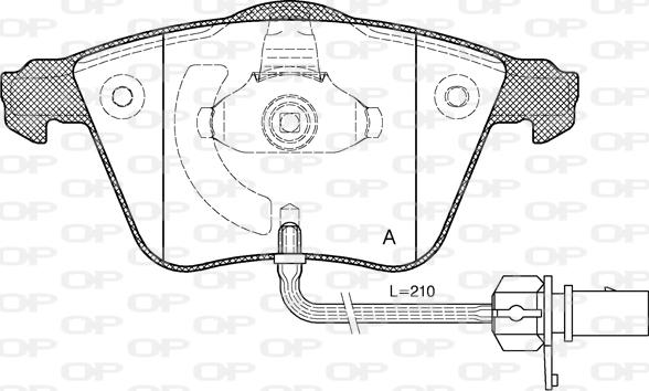 Open Parts BPA0964.12 - Тормозные колодки, дисковые, комплект unicars.by