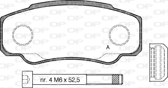 Open Parts BPA0961.00 - Тормозные колодки, дисковые, комплект unicars.by