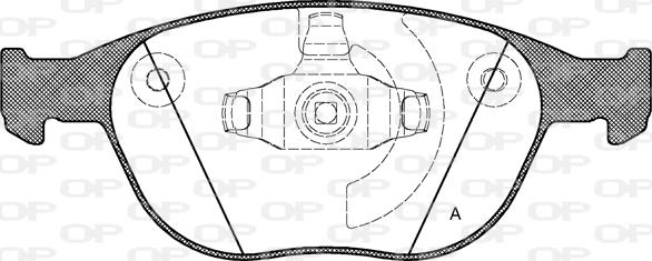 Open Parts BPA0984.00 - Тормозные колодки, дисковые, комплект unicars.by