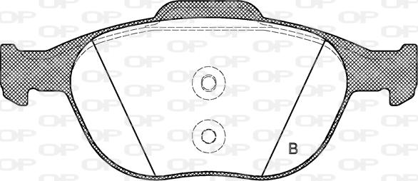 Open Parts BPA0984.00 - Тормозные колодки, дисковые, комплект unicars.by