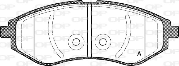 Open Parts BPA0986.00 - Тормозные колодки, дисковые, комплект unicars.by