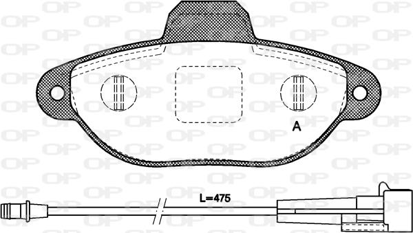 Open Parts BPA0414.01 - Тормозные колодки, дисковые, комплект unicars.by