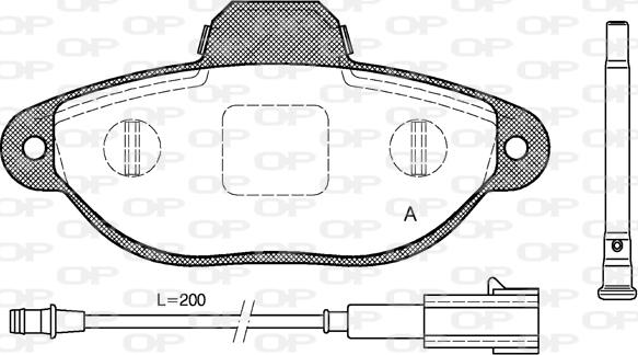 Open Parts BPA0414.21 - Тормозные колодки, дисковые, комплект unicars.by