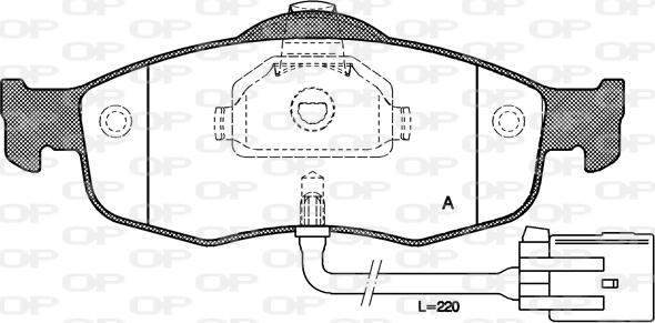 Open Parts BPA0432.02 - Тормозные колодки, дисковые, комплект unicars.by