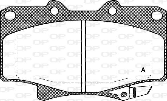 Open Parts BPA0429.04 - Тормозные колодки, дисковые, комплект unicars.by