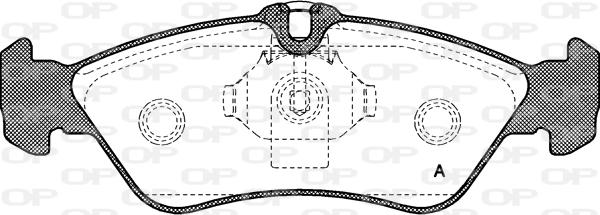 Open Parts BPA0580.00 - Тормозные колодки, дисковые, комплект unicars.by