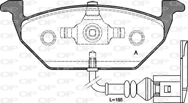 Open Parts BPA0633.21 - Тормозные колодки, дисковые, комплект unicars.by