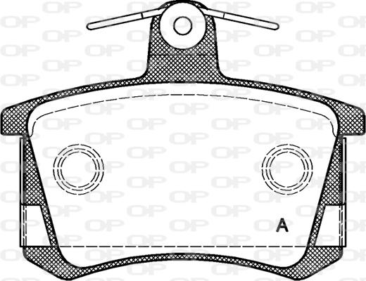 Open Parts BPA0135.40 - Тормозные колодки, дисковые, комплект unicars.by