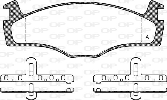 Open Parts BPA0171.00 - Тормозные колодки, дисковые, комплект unicars.by