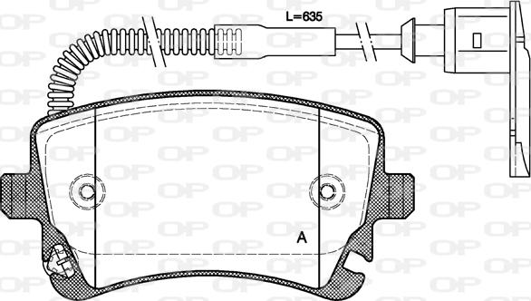 Open Parts BPA0897.02 - Тормозные колодки, дисковые, комплект unicars.by