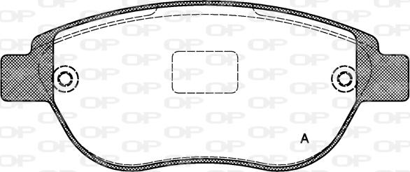 Open Parts BPA0841.00 - Тормозные колодки, дисковые, комплект unicars.by