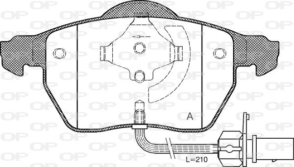 Open Parts BPA0390.52 - Тормозные колодки, дисковые, комплект unicars.by