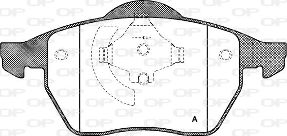 Open Parts BPA0390.01 - Тормозные колодки, дисковые, комплект unicars.by