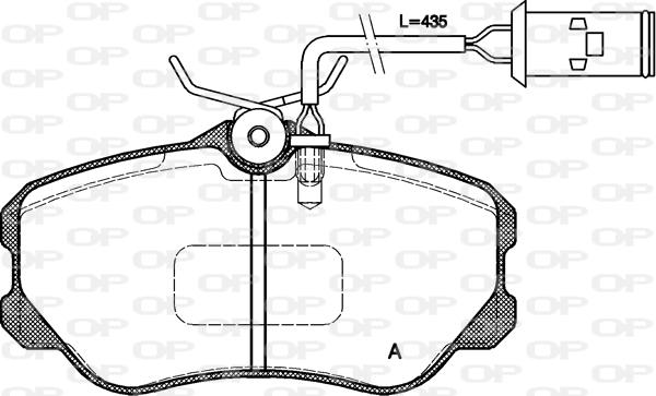 Open Parts BPA0303.12 - Тормозные колодки, дисковые, комплект unicars.by