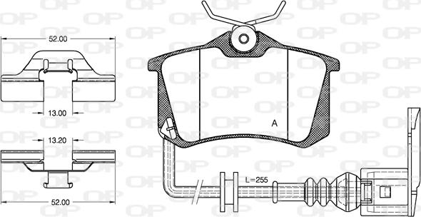 Open Parts BPA0263.41 - Тормозные колодки, дисковые, комплект unicars.by