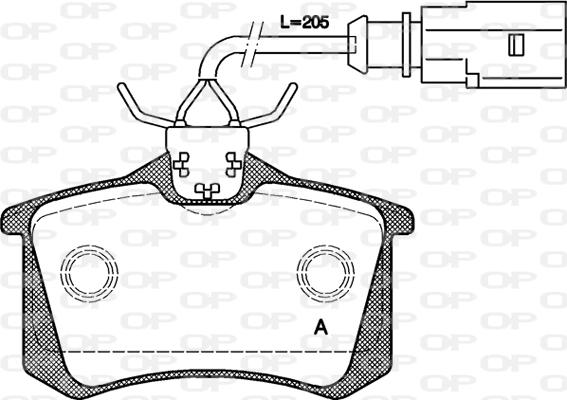 Open Parts BPA0263.51 - Тормозные колодки, дисковые, комплект unicars.by